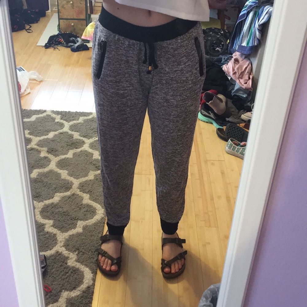 Gold and brown joggers